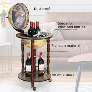 Costway Wooden Globe Drinks Cabinet with Italian Styling