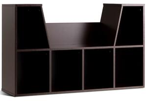 Costway 6 Cube Multifunctional Wooden Bookcase Storage Shelf-Brown