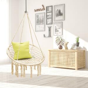 Costway Hammock Swing Chair with Metal Rings (Stand not Included)-White