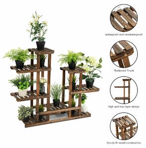 Costway 6 Tier Wooden Plant Stand Flower Pot Display Stand