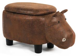 Costway Upholstered Animal Shaped Ottoman Foot Stool-Brown