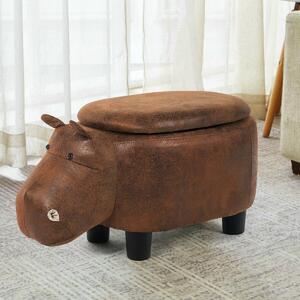 Costway Upholstered Animal Shaped Ottoman Foot Stool-Brown