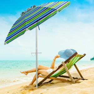 Costway 2m Sun Umbrella - Tilts with UPF 50+ Protection-Green
