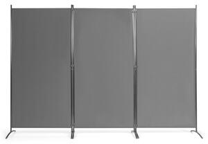 Costway 3 Panel Folding Room Divider-Grey