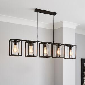 London 5 Light Ceiling Fitting Brown