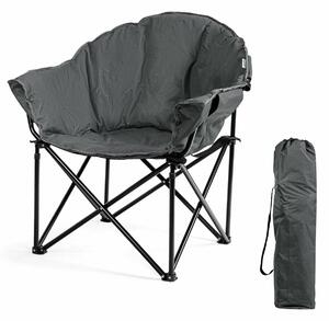 Costway Padded Moon Chair with Bag-Grey