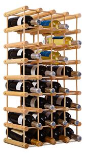Costway Freestanding Wooden Wine Rack for Up to 40 Bottles
