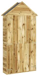 Garden Tool Shed 107x37x220 cm Impregnated Solid Wood Pine