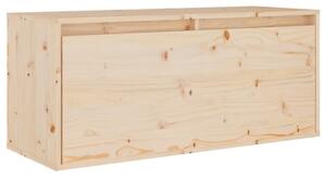 Wall Cabinet 80x30x35 cm Solid Wood Pine