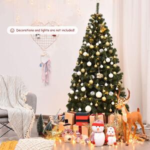 Costway 6FT Artificial Christmas Tree with 928 Branch Tips and Metal Stand