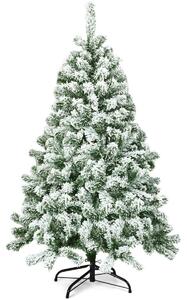 Costway 4.5ft Snow Flocked Hinged Pine Foldable Christmas Tree