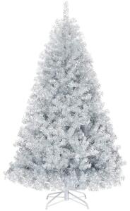 Costway 6ft Artificial Silver Hinged Christmas Tree
