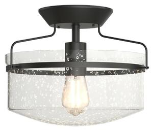 Costway Retro Styled Ceiling Lamp with Seeded Glass Shade (E27 Bulb)