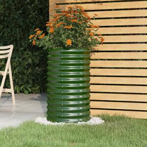 Garden Planter Powder-coated Steel 40x40x68 cm Green