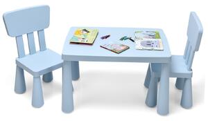 Costway Children's Multi Activity Table and Chair Set-Blue