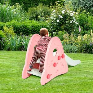 Costway Kids Slide Playground Garden Climber Slide Set Children Baby Toys Out / Indoor-Pink
