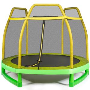 7FT Kids Trampoline with Safety Net-Yellow