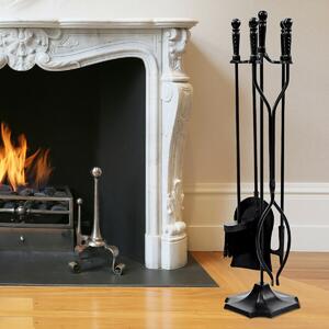 Costway 5 PCS Fireplace Tools Set with Stand
