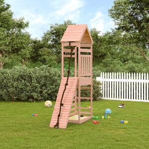 Playhouse with Climbing Wall Solid Wood Douglas