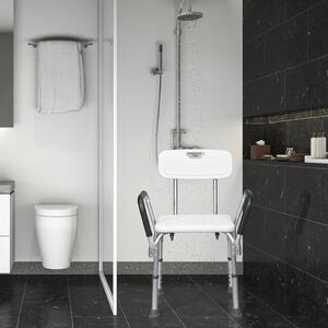 Costway Adjustable Height Bath / Shower Chair with Removable Back and Armrests