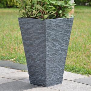 Fibre Clay Slate Effect Planter Grey