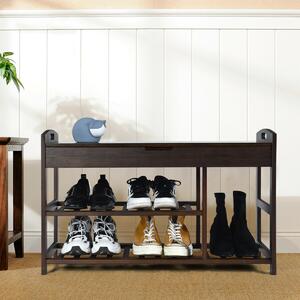 Costway Bamboo Boot Storage Bench