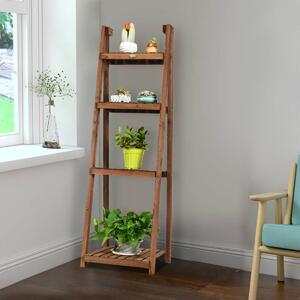 Costway 4 Tier Wooden Folding Plant Stand / Display Stand