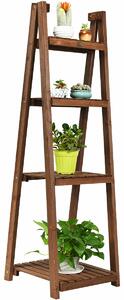Costway 4 Tier Wooden Folding Plant Stand / Display Stand