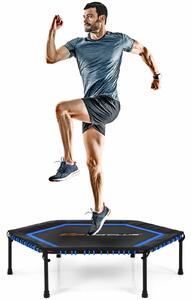 50" Fitness Trampoline Gym Exercise Jumping Foldable Rebouncer-Blue