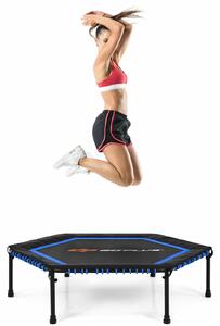 Costway 50" Fitness Trampoline Gym Exercise Jumping Foldable Rebouncer-Blue
