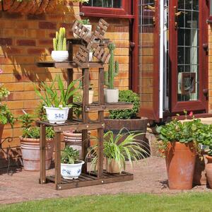 Costway 5 Tier Wooden Plant Stand for Indoors or Out