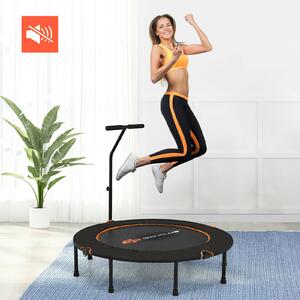 Costway 47'' Mini Trampoline T-Bar Foldable Safety Pads Durable-Orange