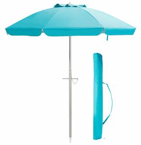 Costway 2m Sun Umbrella - Tilts with UPF 50+ Protection-Blue