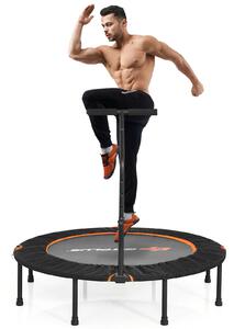 Costway 47'' Mini Trampoline T-Bar Foldable Safety Pads Durable-Orange