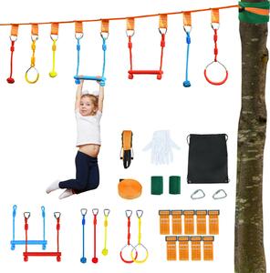 Costway Kids Ninja Obstacle Course Line 15m Kit Hanging