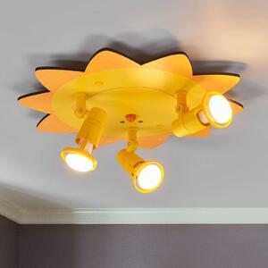 Amusing Sun ceiling light with 3 bulbs