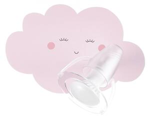 Cloud Face wall light in pink with spotlight