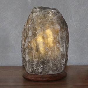 Rock Grey Line salt crystal table lamp