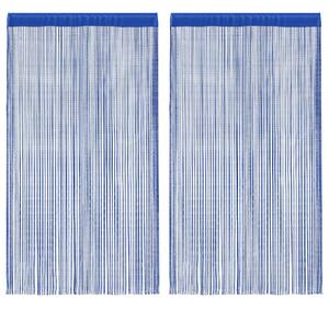 String Curtains 2 pcs 100x250 cm Blue