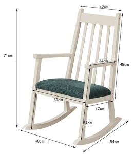 Costway Child's Rocking Chair with Thick Cushion-White