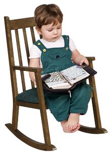 Costway Child's Rocking Chair with Thick Cushion-Walnut