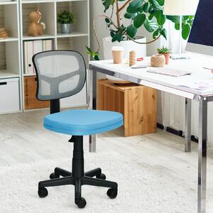 Costway Low-Back Height Adjustment Office Chair-Blue