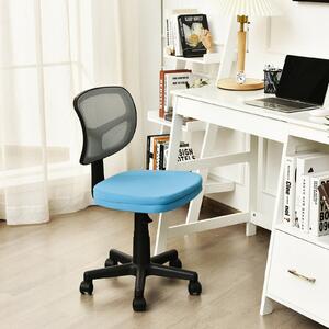 Costway Low-Back Height Adjustment Office Chair-Blue