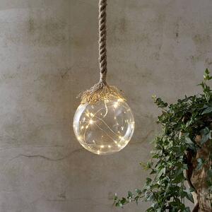 STAR TRADING Jutta LED decorative light, glass sphere Ø 15 cm
