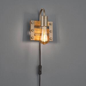 Khan wall light, vintage, cable and plug, 1-bulb