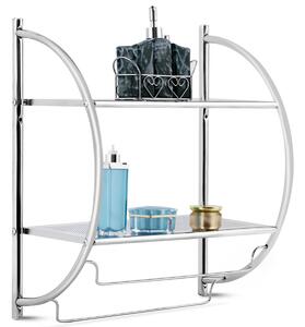 Costway Wall Mounted Bathroom Shelves with Towel Holder