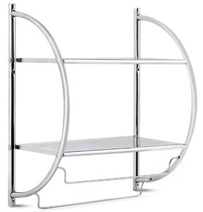 Costway Wall Mounted Bathroom Shelves with Towel Holder