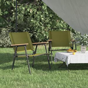 Camping Chairs 2 pcs Green 54x55x78 cm Oxford Fabric