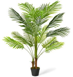 Costway 1.3M Artificial Phoenix Palm Tree Plant with Plastic Pot