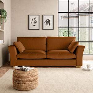 Blakeney 4 Seater Sofa Luxury Velvet Orange Umber